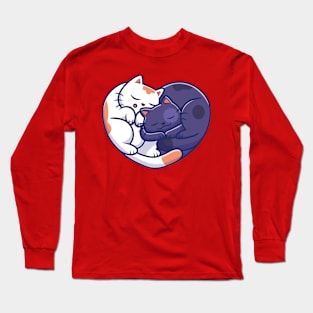 Love Cats: A Heartwarming Duo Long Sleeve T-Shirt